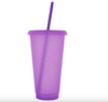 VASO DE PLASTICO PROMOCIONAL GLITTER