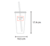 VASO DE PLASTICO PROMOCIONAL GLITTER