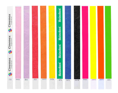 BRAZALETE PROMOCIONAL DE PAPEL PLASTIFICADO