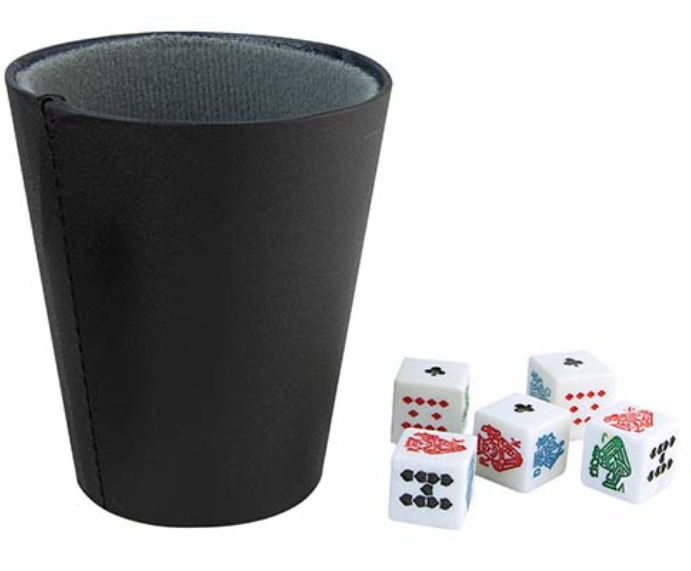 CUBILETE EN CURPIEL PROMOCIONAL KENTAUR ARTICULOS PROMOCIONALES