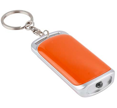 LLAVERO CON LUZ PROMOCIONAL KAMSAR NARANJA